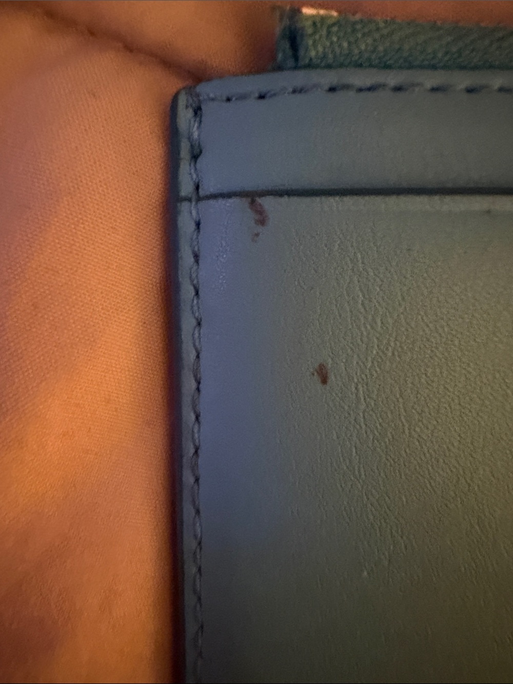 Marc Jacobs Blue Snapshot Leather Zip Card Wallet Guc - Picture 2 of 7
